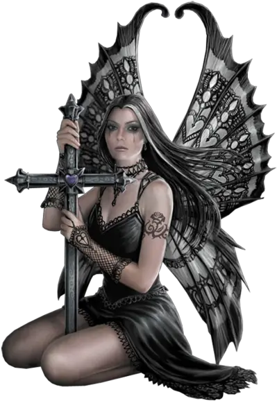  Fantasy Girl Wsword Png Official Psds Gothic Anne Stokes Fantasy Png