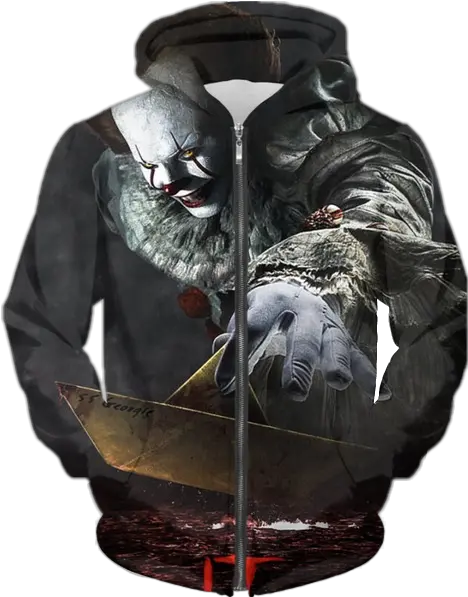  Pennywise It Clown Hoodie 4 Png Official Psds Movie Boat Pennywise Transparent