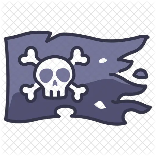  Pirate Flag Icon Of Colored Outline Skull Png Pirate Flag Png