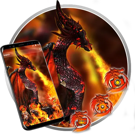  Fire Dragon Launcher Theme Live Hd Wallpapers Apps On Dragon Png Fire Dragon Icon