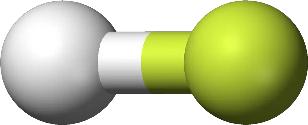  Filehydrogen Fluoride3dballspng Wikipedia Hydrogen Fluoride Molecule Balls Png