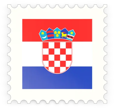  Postage Stamp Icon Illustration Of Flag Croatia Transparent Croatia Flag Png Postage Stamp Icon