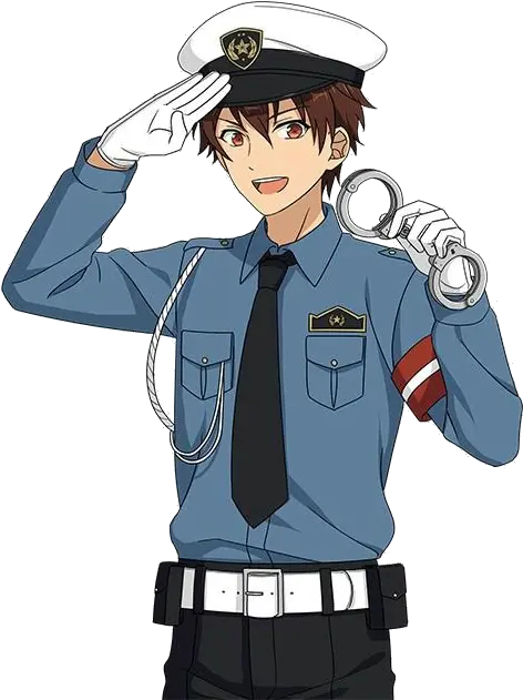  Chiaki Policeman Anime Police Officer Png Police Png