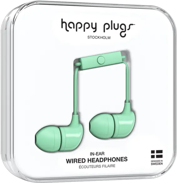  In Ear Mint Happy Plugs Rose Gold Earbud Png Mint Leaves Png