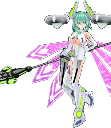  Bestiaryrebirth1fake Green Heart Hyperdimension Hyperdimension Neptunia Re Birth Green Heart Png Green Heart Png