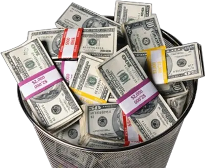  Download Tax Boardu0027s Furniture Bill Skyrockets Money In Money In A Trash Can Png Trash Can Transparent Background