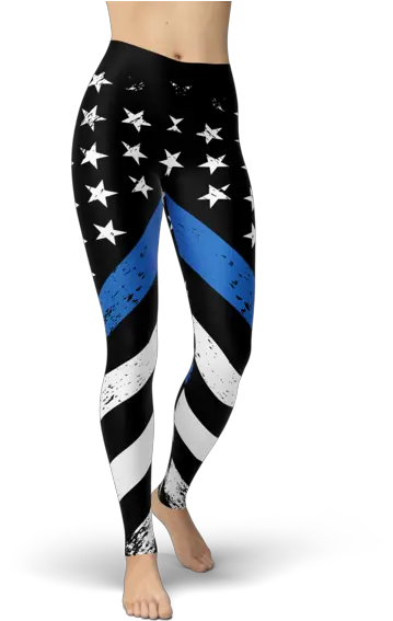  Thin Blue Line Flag Leggings Tights Png Thin Blue Line Png