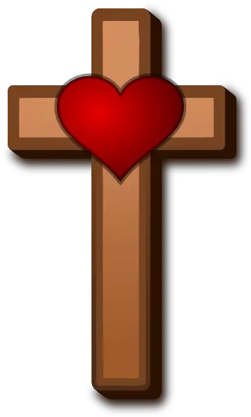  Love Cross With Heart Clipart Png Transparent Cross Clipart