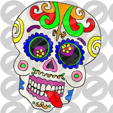  Silly Calavera Picture For Classroom Therapy Use Great Skull Png Calavera Png