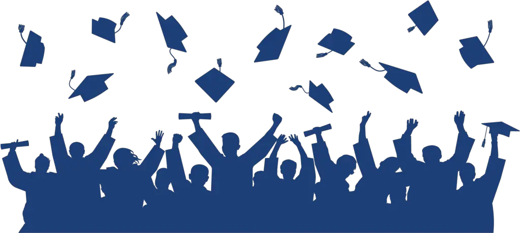  Graduation Graduates Silhouette Png Cap And Gown Icon