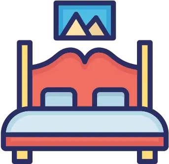  Bed Bedroom Double Color Vector Icon Twin Size Png Bed Icon Png