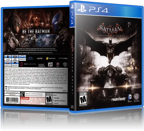  Batman Arkham Knight Replacement Ps4 Cover And Case No Batman Arkham Knight Case Png Batman Arkham Knight Png