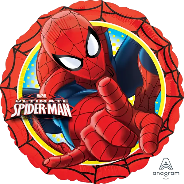  18 Ultimate Spider Man Action Circle Foil Balloon Ultimate Png Spiderman Web Png