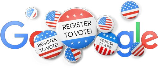  Google Doodle Aims To Help Button Up Your Voter Registration Google Register To Vote Png Google Logo 2018