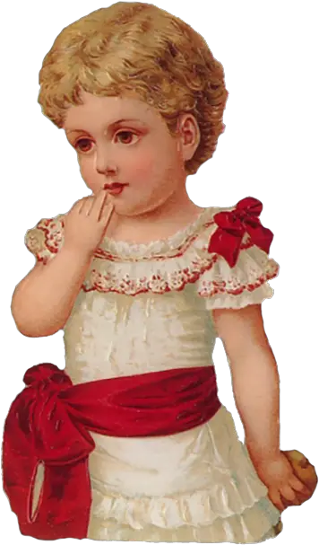  Little Red Girl Vintage Victorian Girl Png Little Girl Png