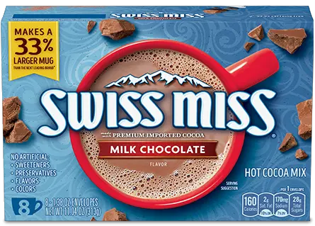  Swiss Miss Milk Chocolate Hot Cocoa Swiss Miss Marshmallow Hot Cocoa Mix Png Hot Cocoa Png