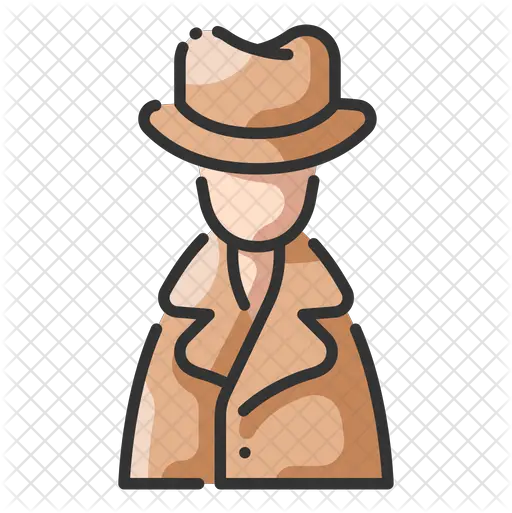  Detective Icon Of Colored Outline Style Mystery Detective Icon Png Detective Hat Png