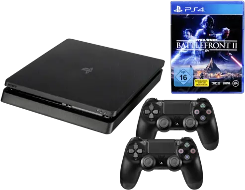  Sony Playstation 4 Slim 1tb Inkl Star Wars Battlefront 2 De Version Ps4 Slim With 2 Controller And Fifa Game 1tb Png Battlefront 2 Png