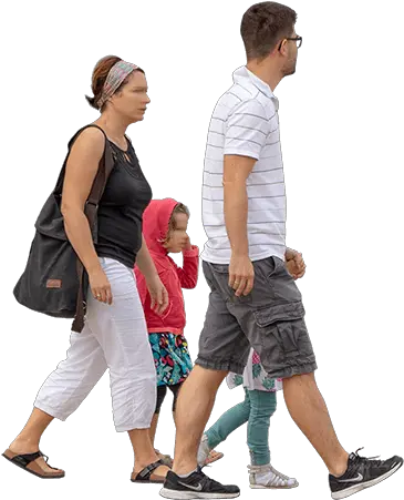  Family Walking Summer Or Spring Weather Summer People Walking Png Family Walking Png