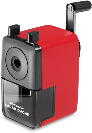  Pencil Sharpener Plastic Red The Caran D Ache Pencil Sharpener Plastic Black Png Pencil Sharpener Png