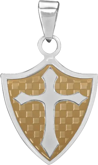  Golden Shield Cross Pendant Gold Full Size Png Download Pendant Gold Shield Png