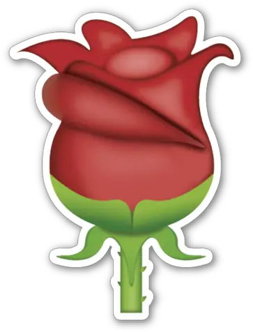  This Sticker Is The Large 2 Inch Rose Emoji Sticker Png Rose Emoji Png