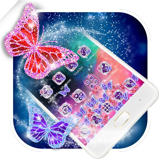  3d Sparkle Butterfly Theme Apk 137 Download Free Apk Iphone Png 3d Icon Pack Apk