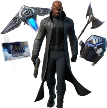  Fortnite Nick Fury Skin Png Pictures Images Fortnite F Icon