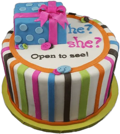  Gender Reveal Cake Present Transparent Png Stickpng Surprise For Husband Gender Of Baby Present Png