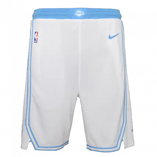  Short Nba Enfant Lakers Los Angeles Icon Edition Short Lakers Blanc Et Bleu Png Nike Cavaliers Icon Jersey