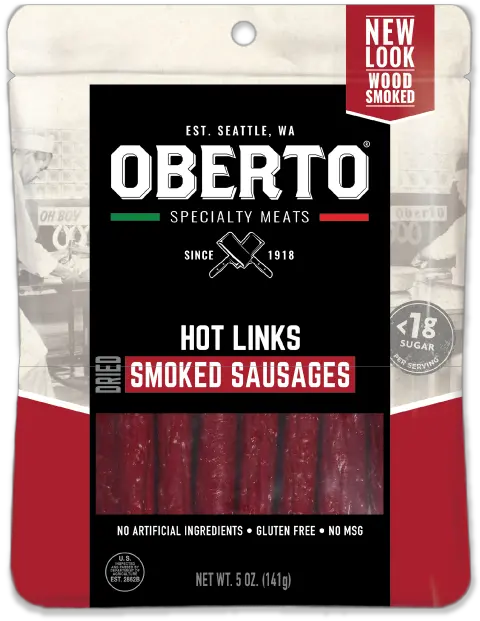  New Smoked Sausage U2014 Oberto Oberto Original Beef Jerky Png Smoke Texture Png