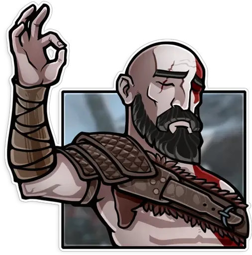  Telegram Sticker 17 From Collection God Of War Kratos Stickers Png Boi Hand Transparent