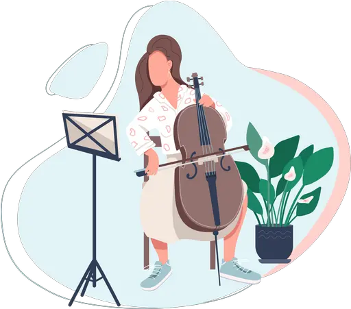  Best Premium Cello Player Illustration Download In Png Aprender A Tocar Un Instrumento Animado Cello Icon