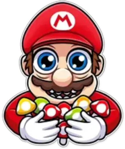  Mario By You Sticker Maker For Whatsapp Png Mario Hat Icon