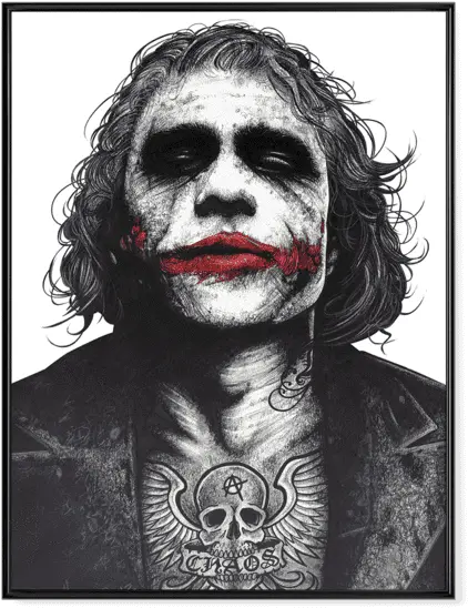  Inked Joker Poster Joker Heath Ledger Tattu Png The Joker Icon