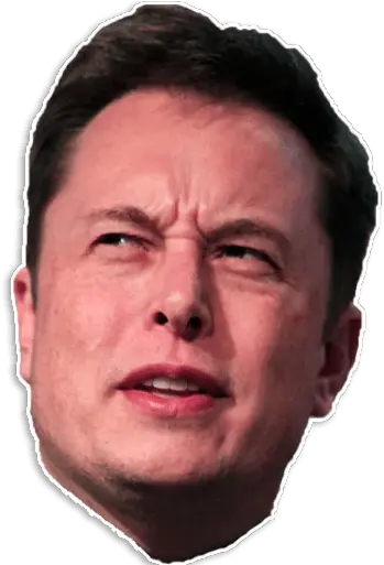  Elon Stickers Set For Telegram Transparent Elon Musk Face Png Elon Musk Png