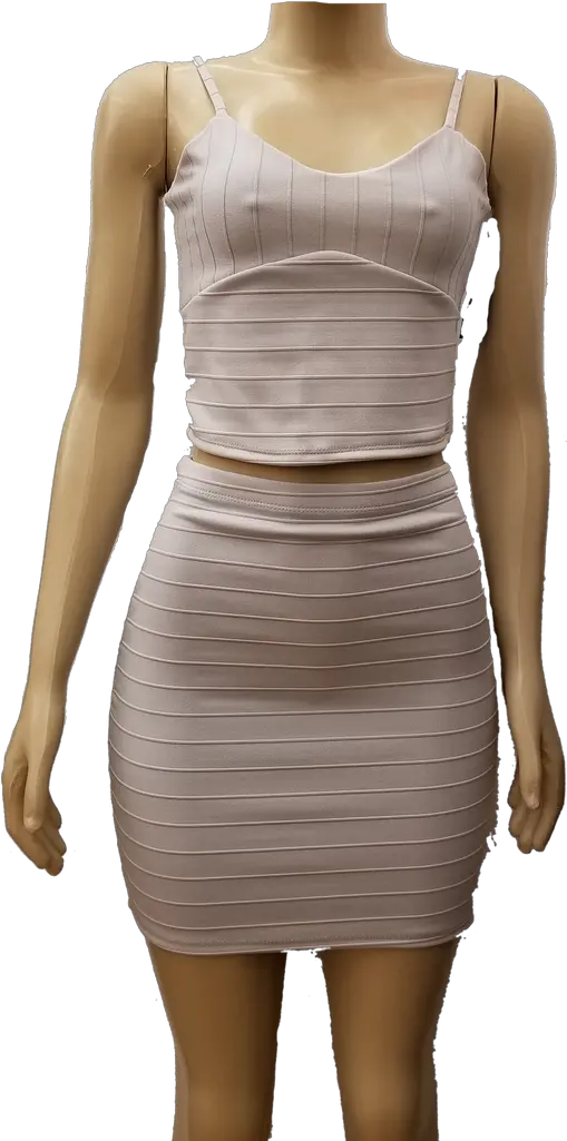  Junioru0027s Bandage Crop Top And Skirt Set Cheryl Creations Clubwear Png Cream Icon Dress