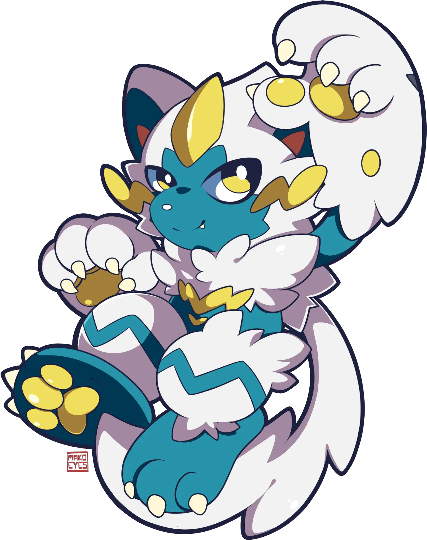  Shiny Zeraora By Mako Eyes Fur Affinity Dot Net Pokemon Zeraora Shiny Fanart Png Shiny Eyes Png