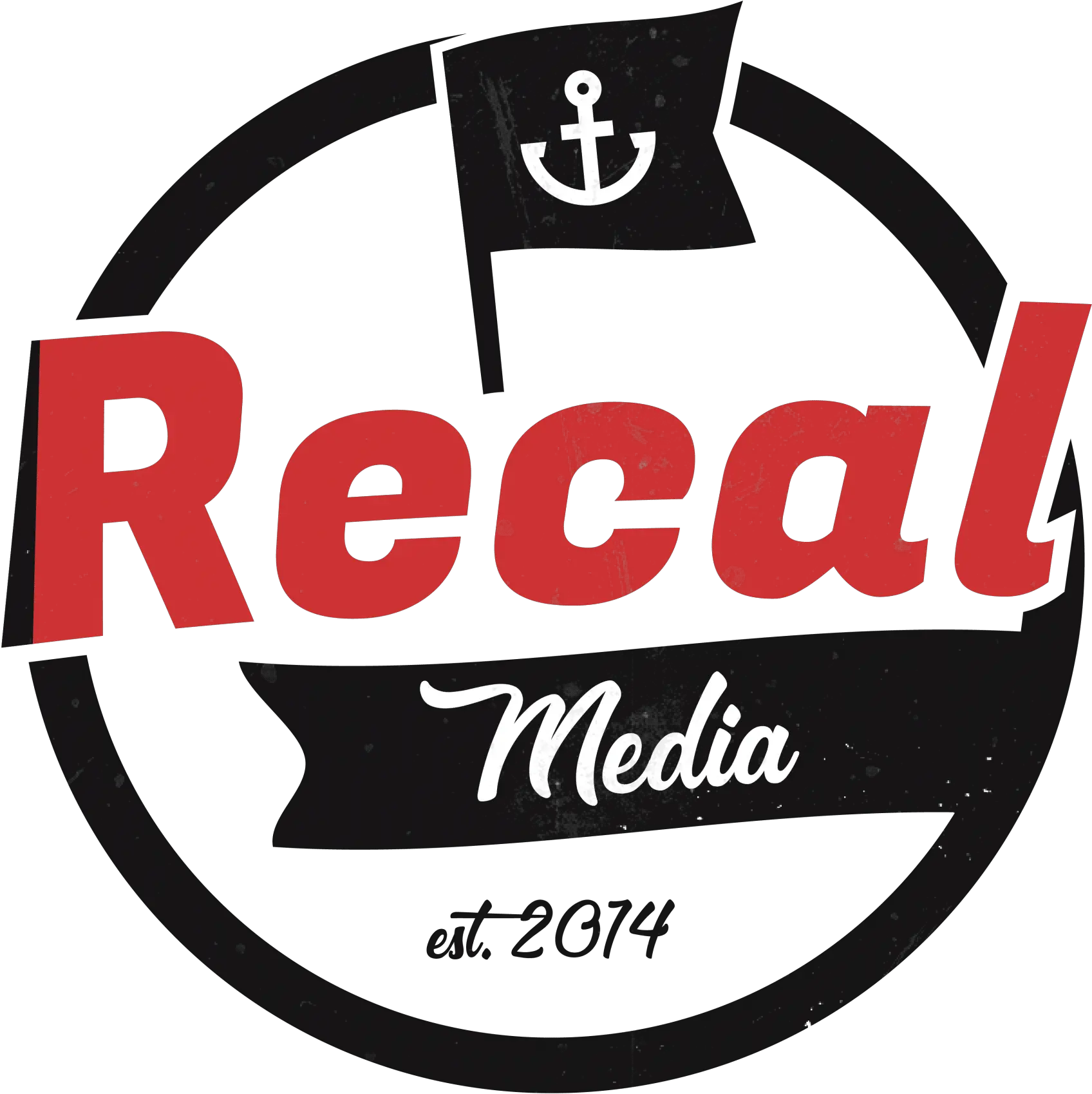  Recal Media Logo Standard Transparent Bg Sqaure Grunge 02 Recal Media Adelaide Video Production Photography Studio Png Bg Logo