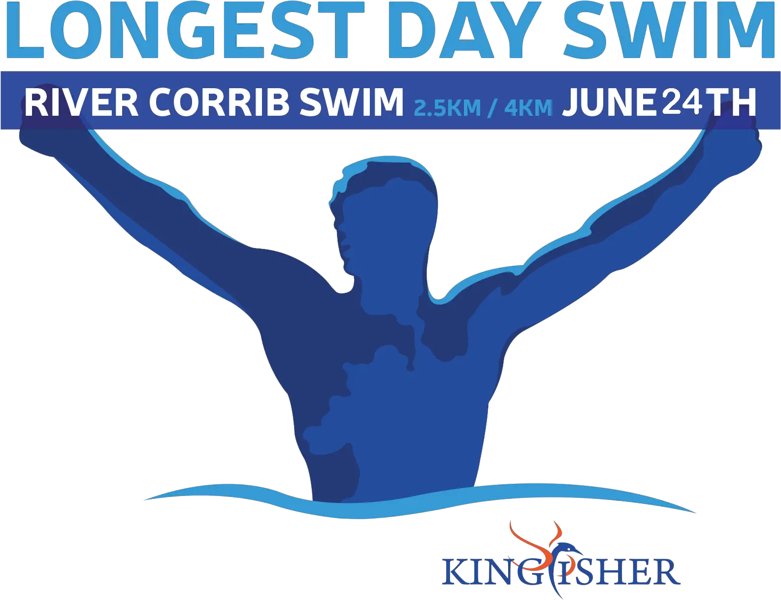  Longest Day Swim Logo Transparent Poster Png River Transparent Background