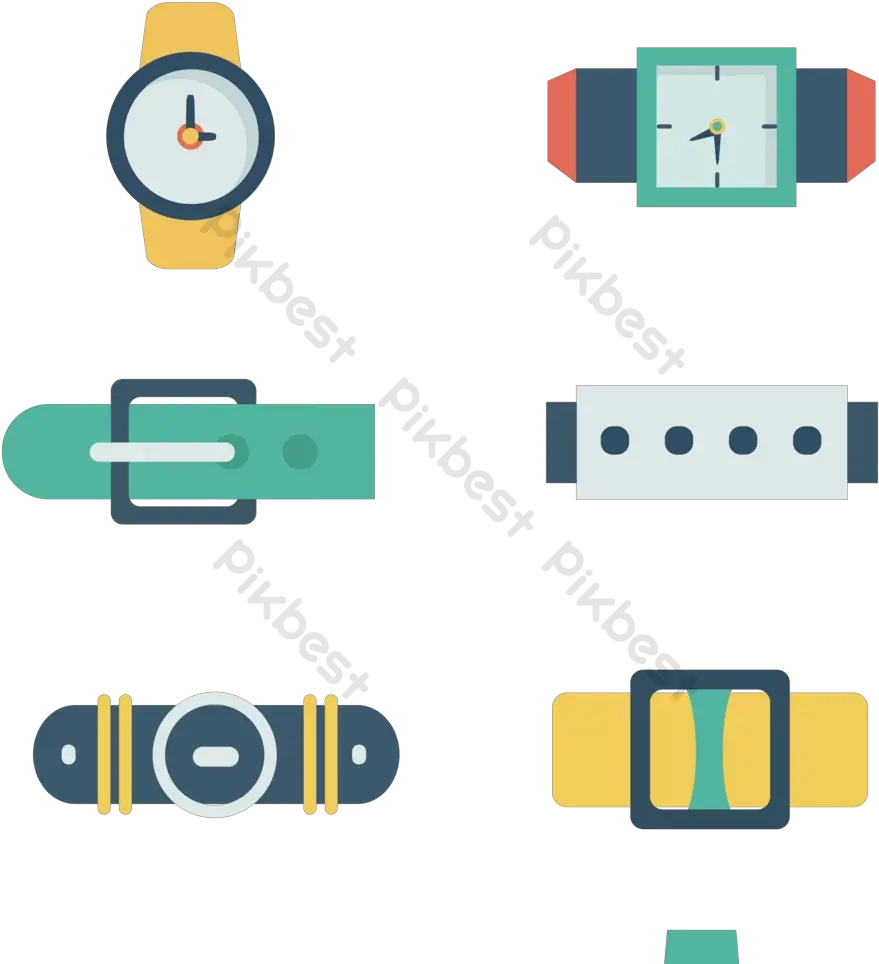  Cartoon Belt And Watch Jewelry Icon Element Ai Free Horizontal Png Jewelry Icon Png