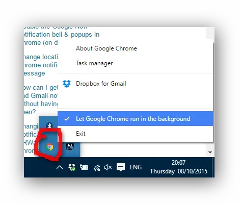  Google Chrome To Run In The Background Run Chrome In Background Png Chrome Icon Not Showing In Taskbar Windows 10