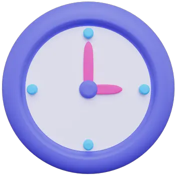  Premium Clock 3d Illustration Download In Png Obj Or Blend Iconscout 3d Clock Icon Purple Clock Icon