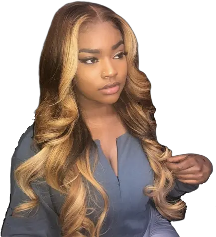  Ombre 427 Lace Front Wig Brazilian Remy Human Hair Wigs Blonde And Brown Lace Front Wigs Png Style Icon Remi Hair