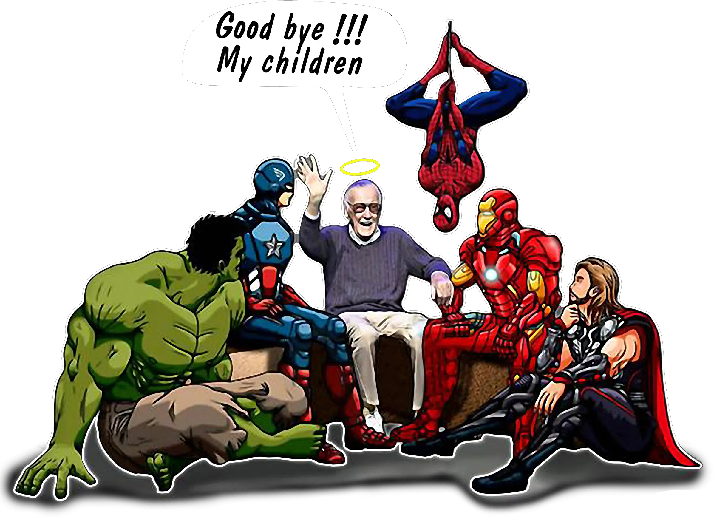  Stan Lee Goodbye My Children Marvelu0027s The Avengers Sweater Jesus And How I Saved The World Png Stan Lee Png