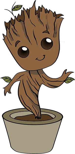  How To Draw Baby Groot Really Easy Drawing Tutorial Cute Drawing Baby Groot Png Baby Groot Png