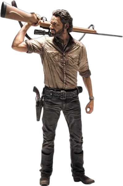  Rick Grimes From The Walking Dead Png Official Psds Rick Grimes 10 Inch Deluxe Action Figure The Walking Dead Logo Png