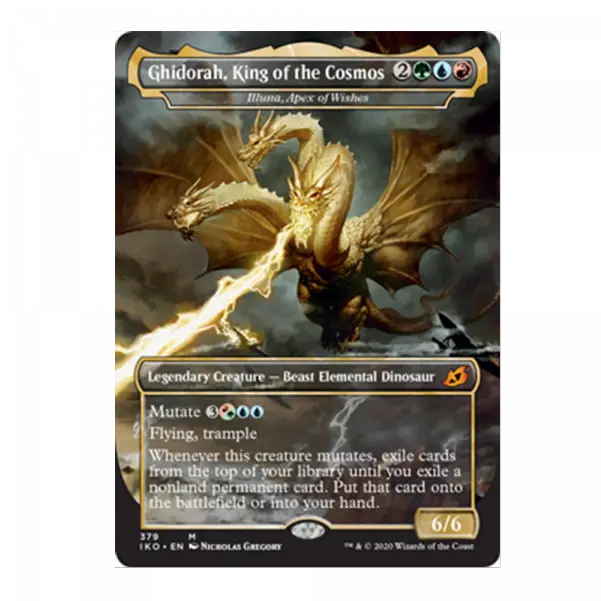  Ghidorah King Of The Cosmos Illuna Apex Of Wishes 379274 Mythic Foil Ikoria Lair Of Behemoths Ghidorah King Of The Cosmos Png King Ghidorah Png