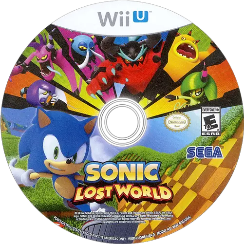  Asne8p Sonic Lost World Wii U Disc Png Sonic Lost World Logo