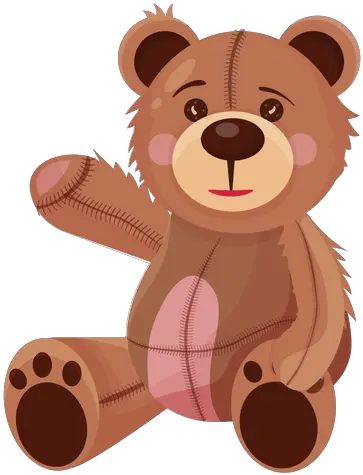  Old Teddy Waving Illustration Transparent Png U0026 Svg Vector Old Teddy Bear Cartoon Baby Bear Png